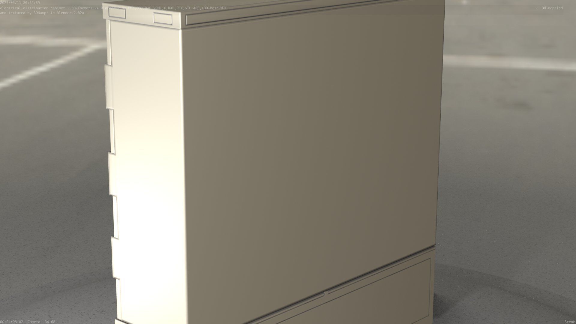 Electrical Distribution Cabinet 60 Low-poly 3D model_55