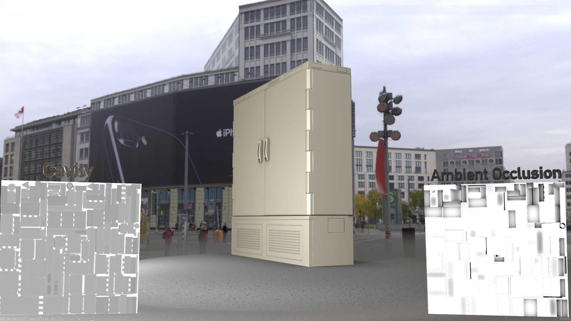 Electrical Distribution Cabinet 60 Low-poly 3D model_100