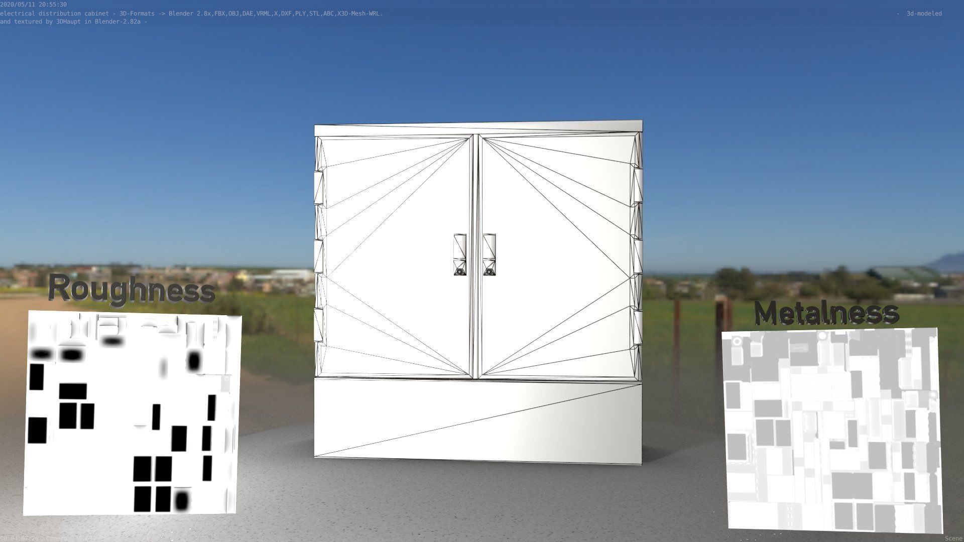 Electrical Distribution Cabinet 60 Low-poly 3D model_49