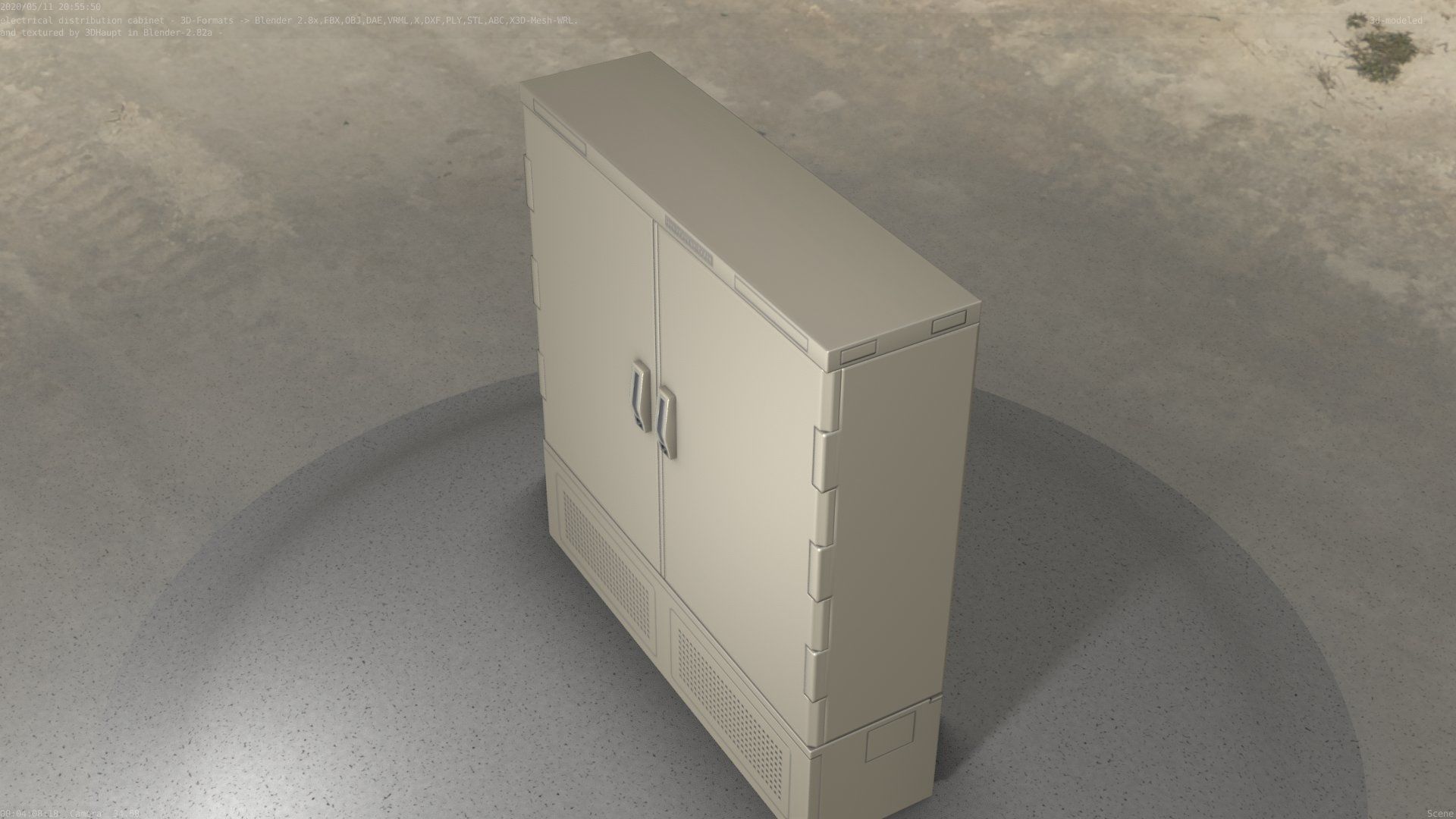 Electrical Distribution Cabinet 60 Low-poly 3D model_71