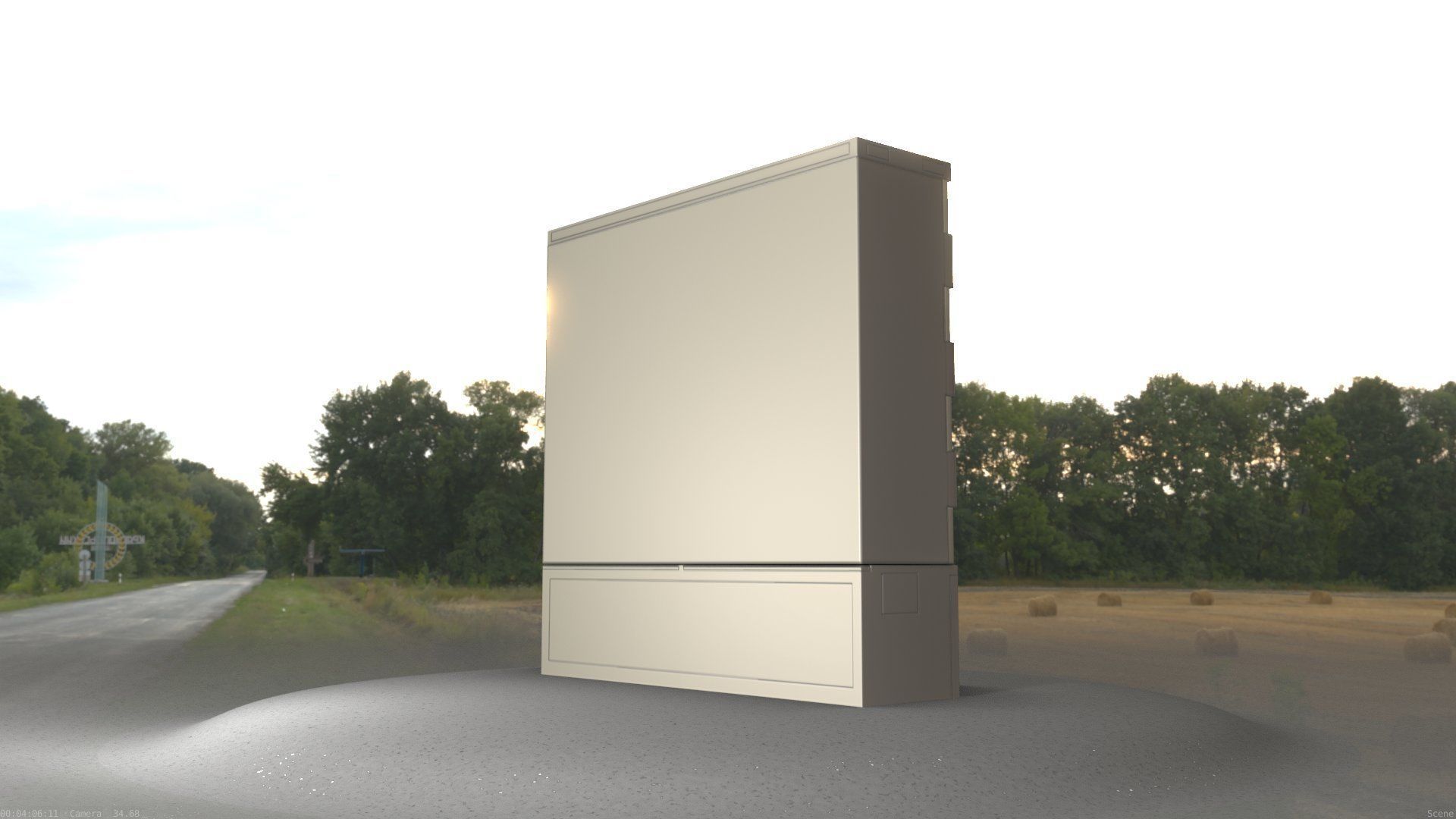 Electrical Distribution Cabinet 60 Low-poly 3D model_19