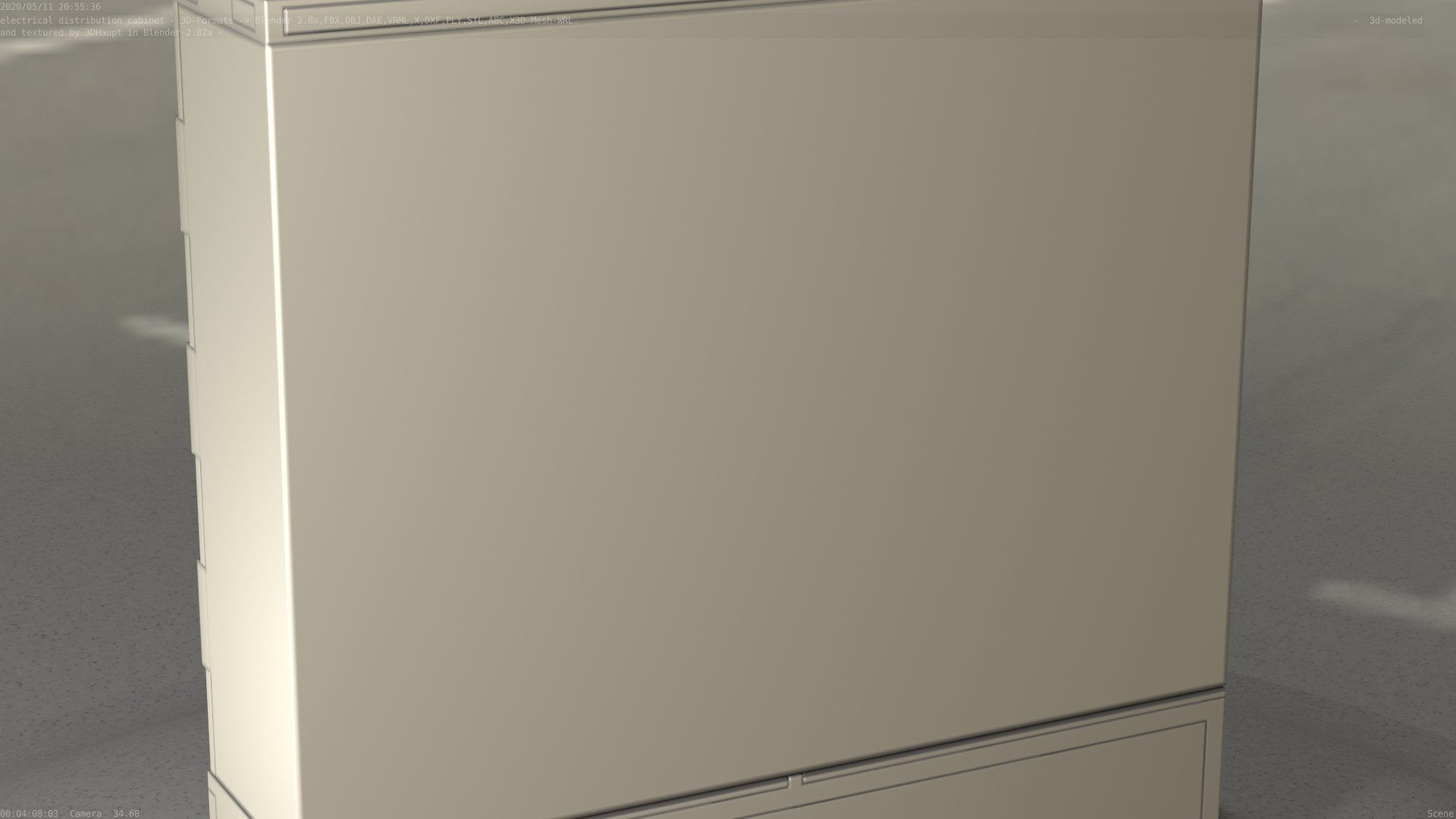 Electrical Distribution Cabinet 60 Low-poly 3D model_56