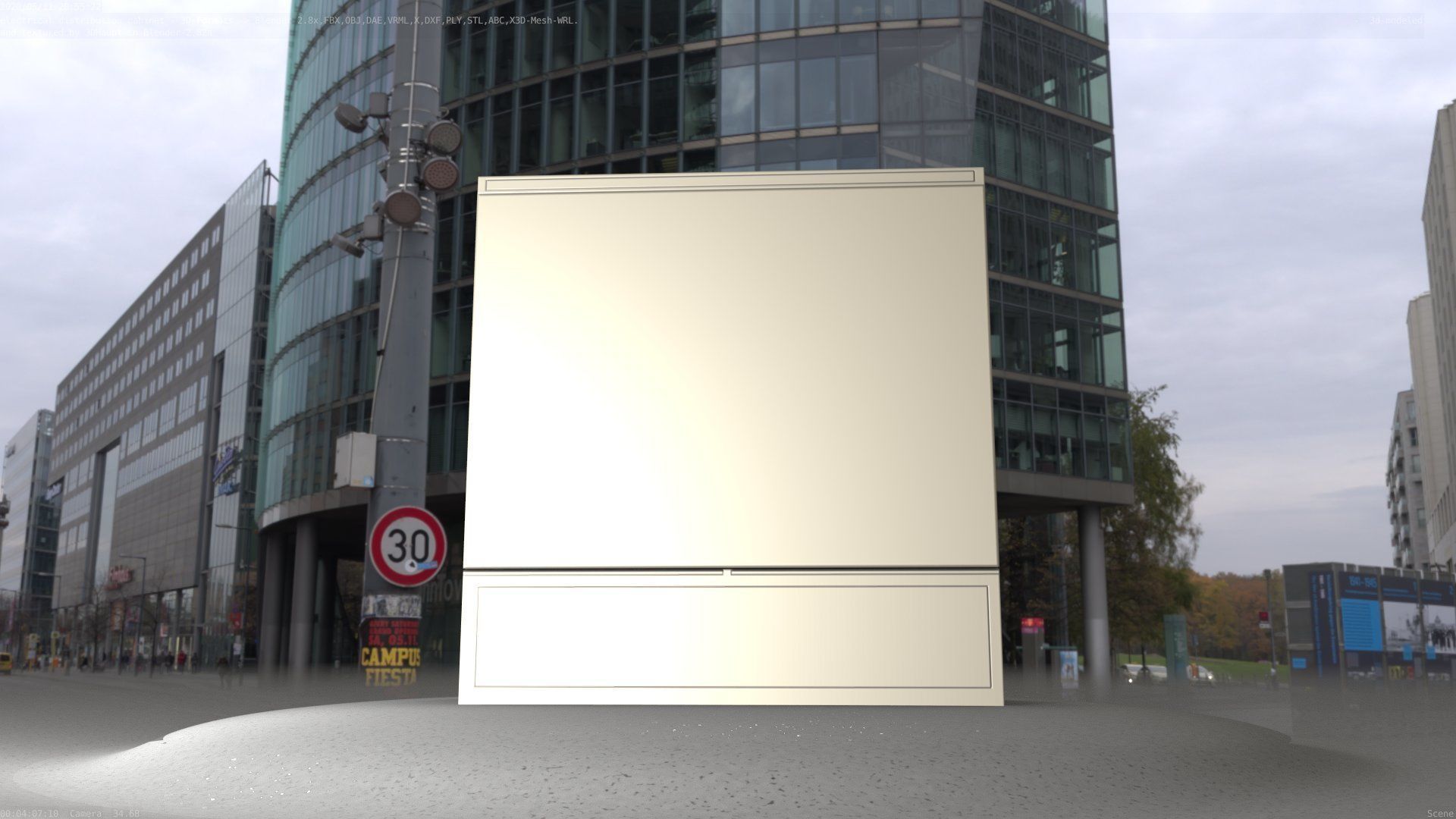 Electrical Distribution Cabinet 60 Low-poly 3D model_39