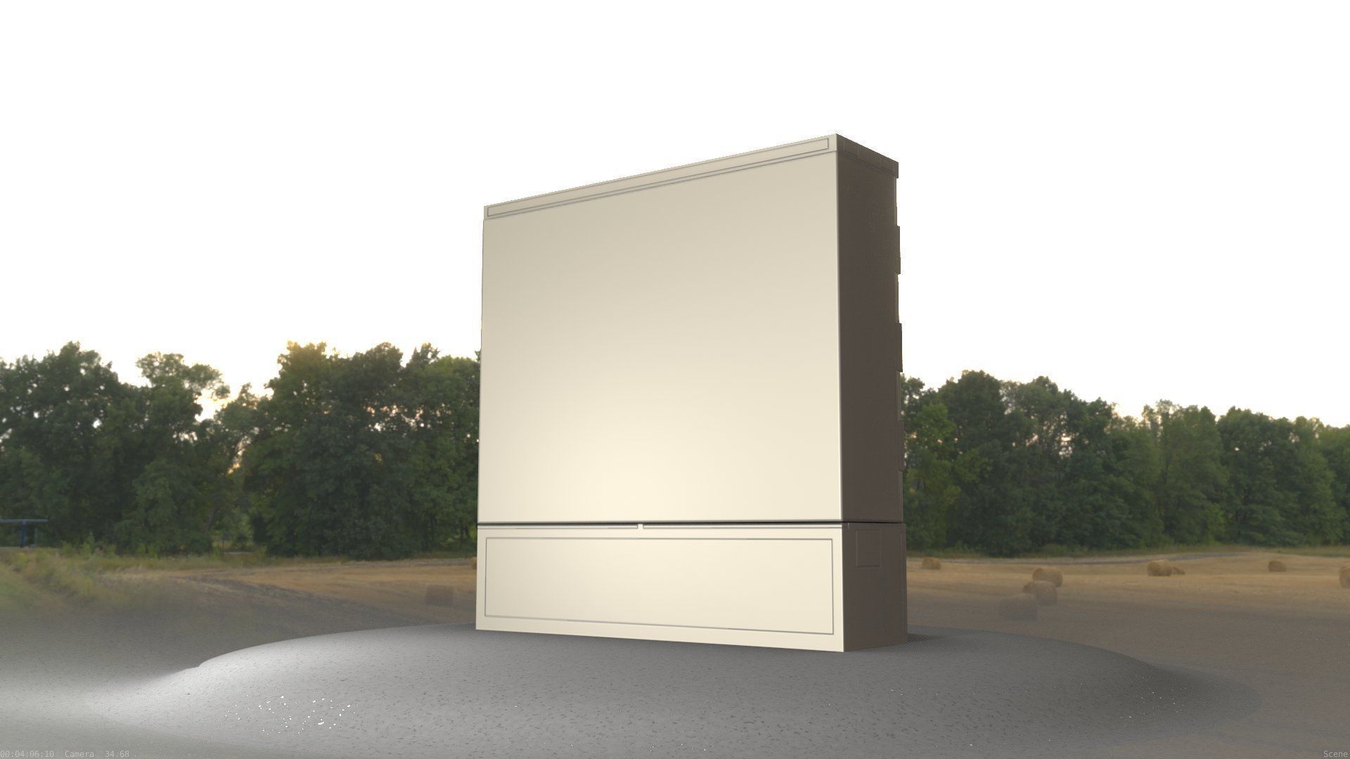 Electrical Distribution Cabinet 60 Low-poly 3D model_17