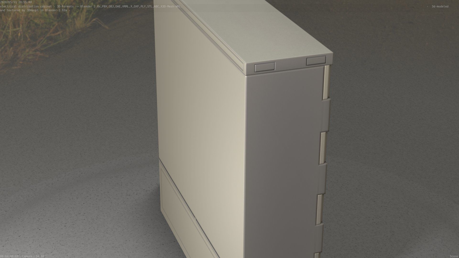 Electrical Distribution Cabinet 60 Low-poly 3D model_62