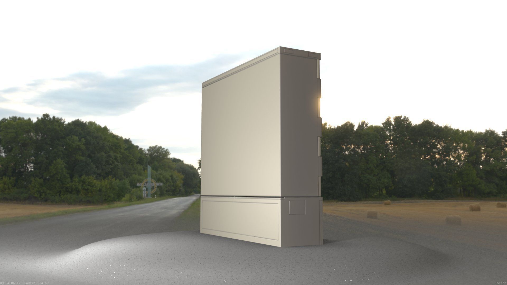 Electrical Distribution Cabinet 60 Low-poly 3D model_20