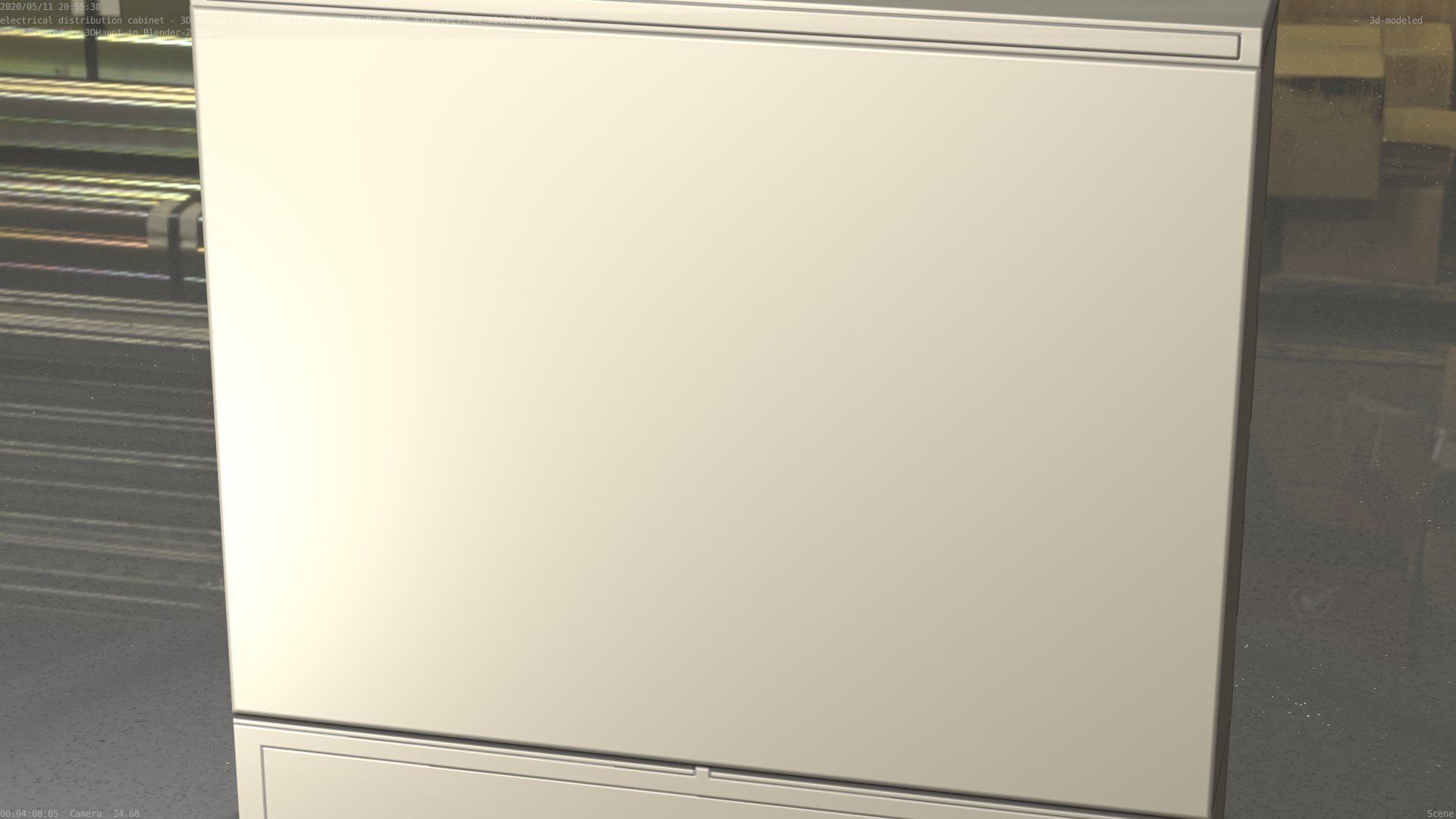 Electrical Distribution Cabinet 60 Low-poly 3D model_58