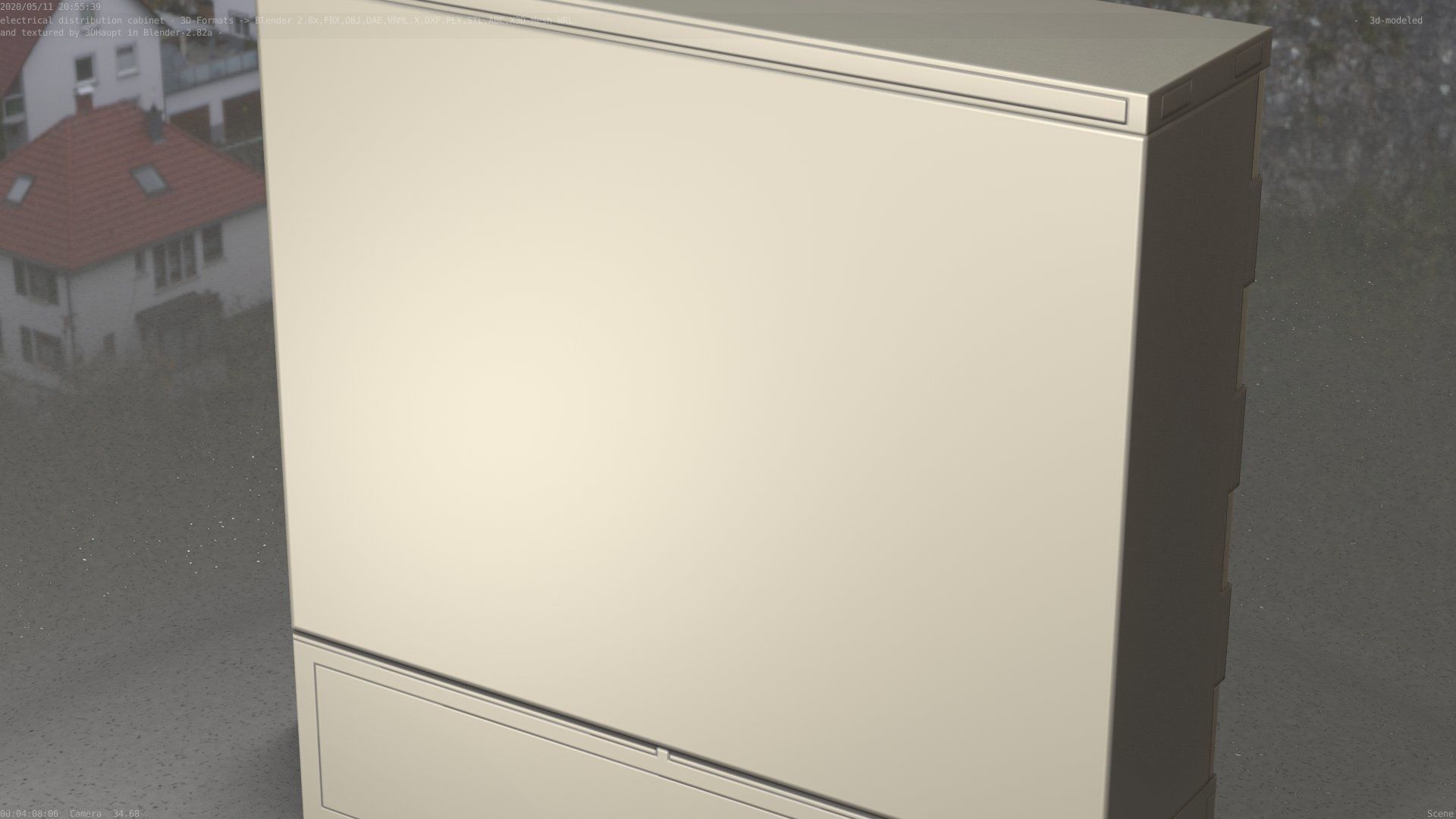 Electrical Distribution Cabinet 60 Low-poly 3D model_59