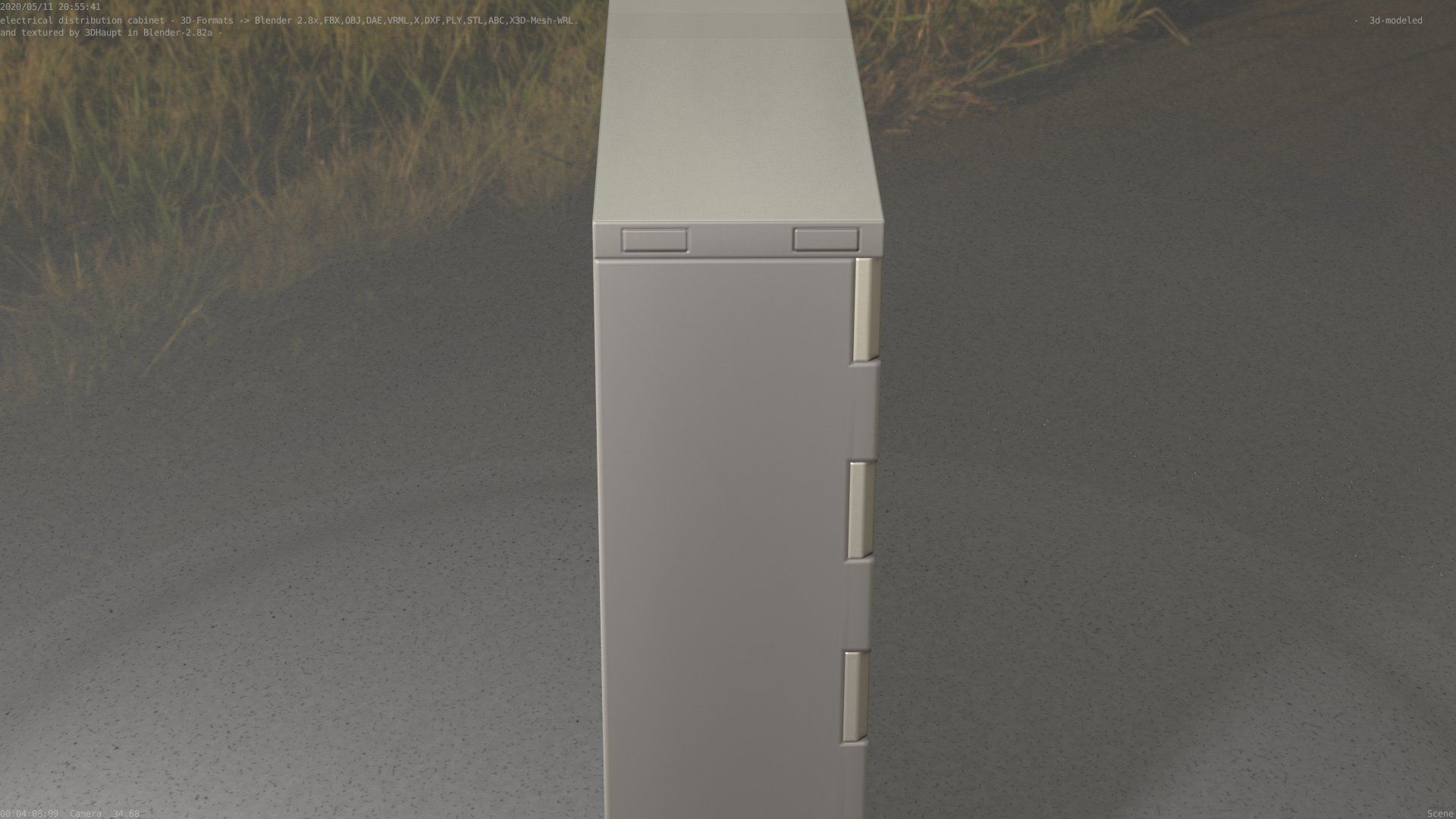 Electrical Distribution Cabinet 60 Low-poly 3D model_61