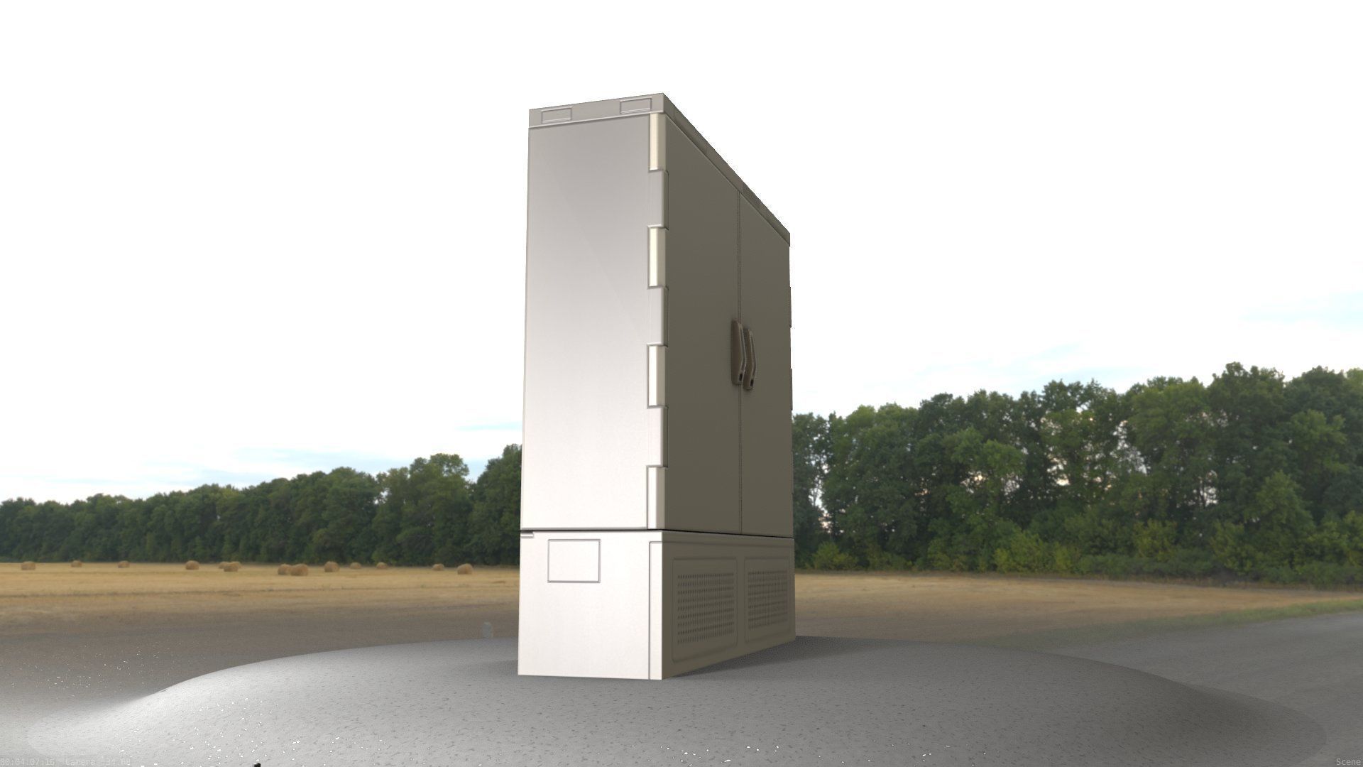 Electrical Distribution Cabinet 60 Low-poly 3D model_45