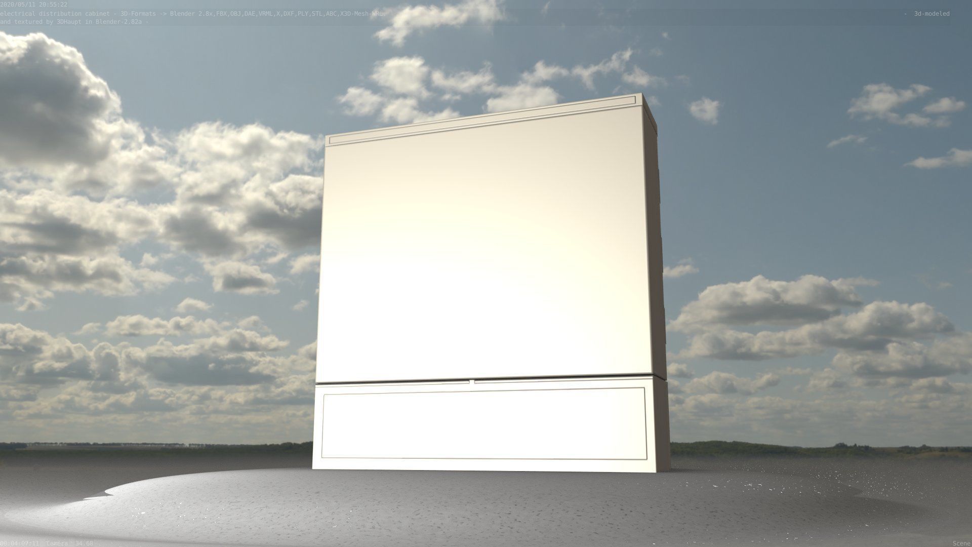 Electrical Distribution Cabinet 60 Low-poly 3D model_40