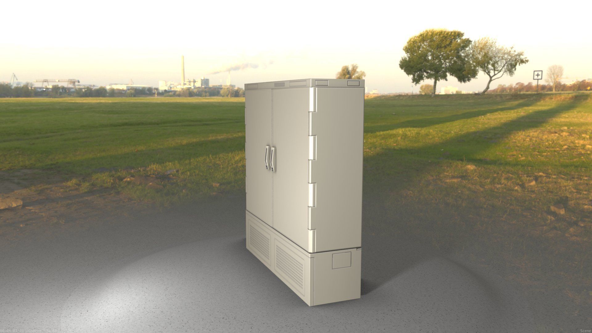 Electrical Distribution Cabinet 60 Low-poly 3D model_52