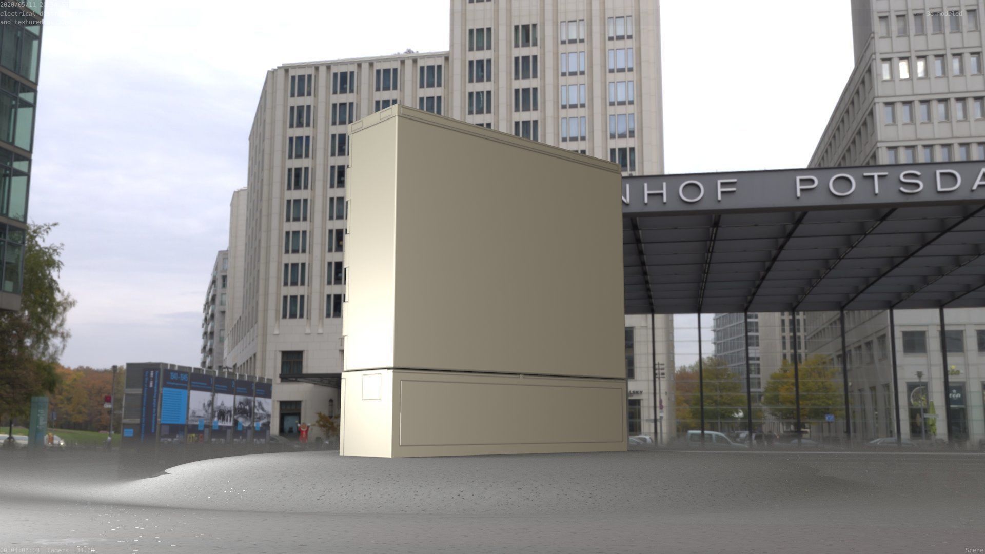 Electrical Distribution Cabinet 60 Low-poly 3D model_10