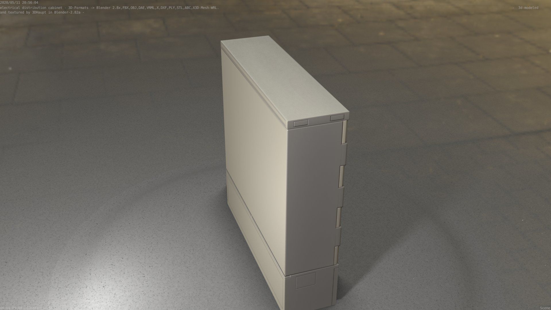 Electrical Distribution Cabinet 60 Low-poly 3D model_85