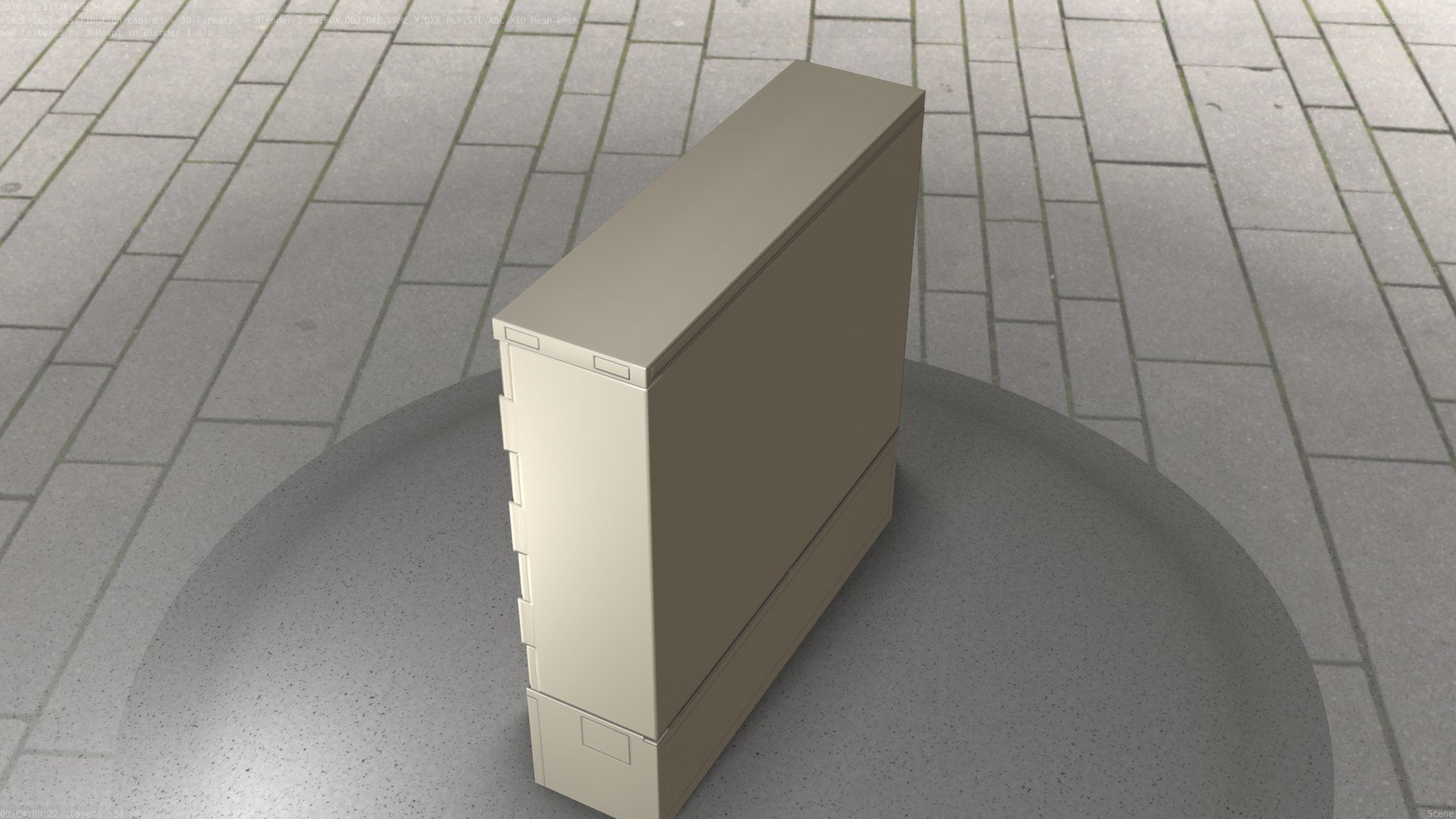 Electrical Distribution Cabinet 60 Low-poly 3D model_75