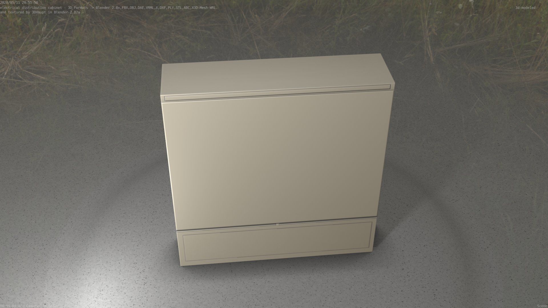 Electrical Distribution Cabinet 60 Low-poly 3D model_79