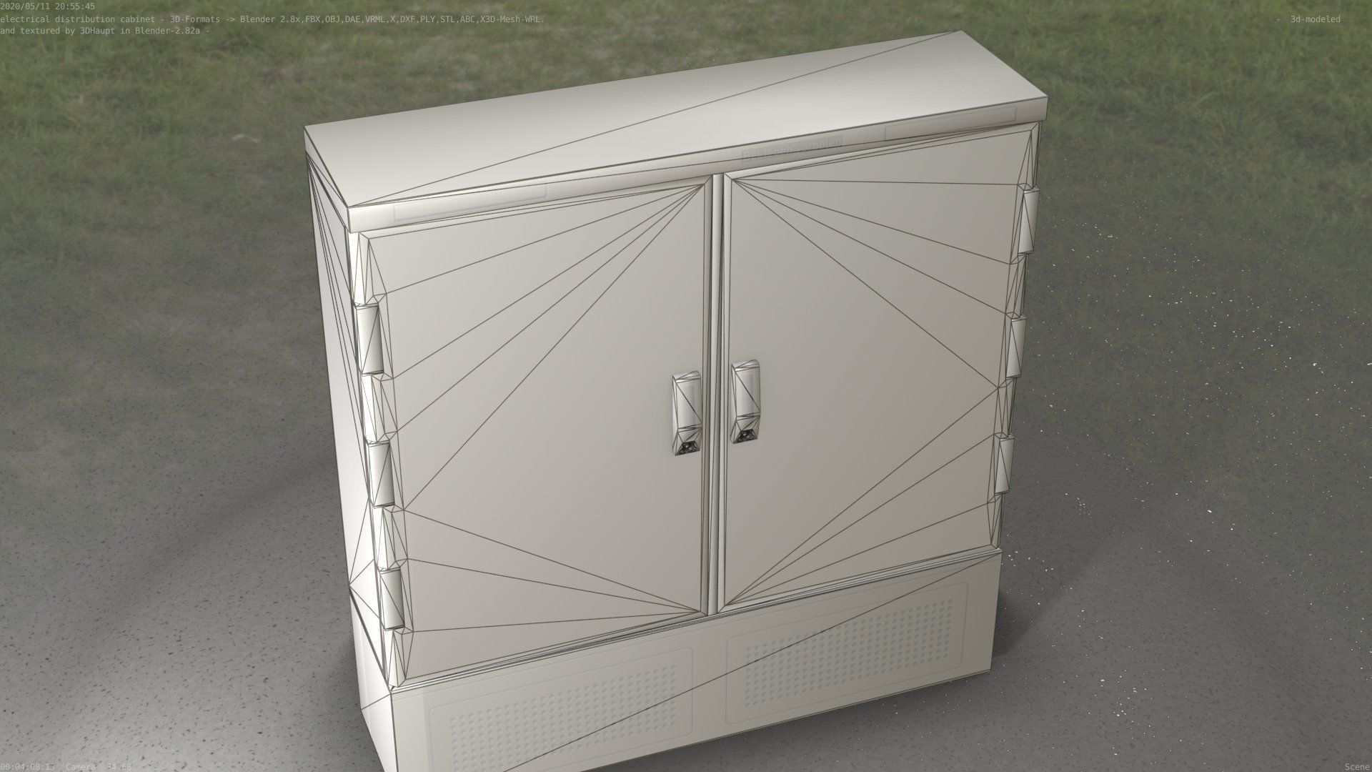 Electrical Distribution Cabinet 60 Low-poly 3D model_66