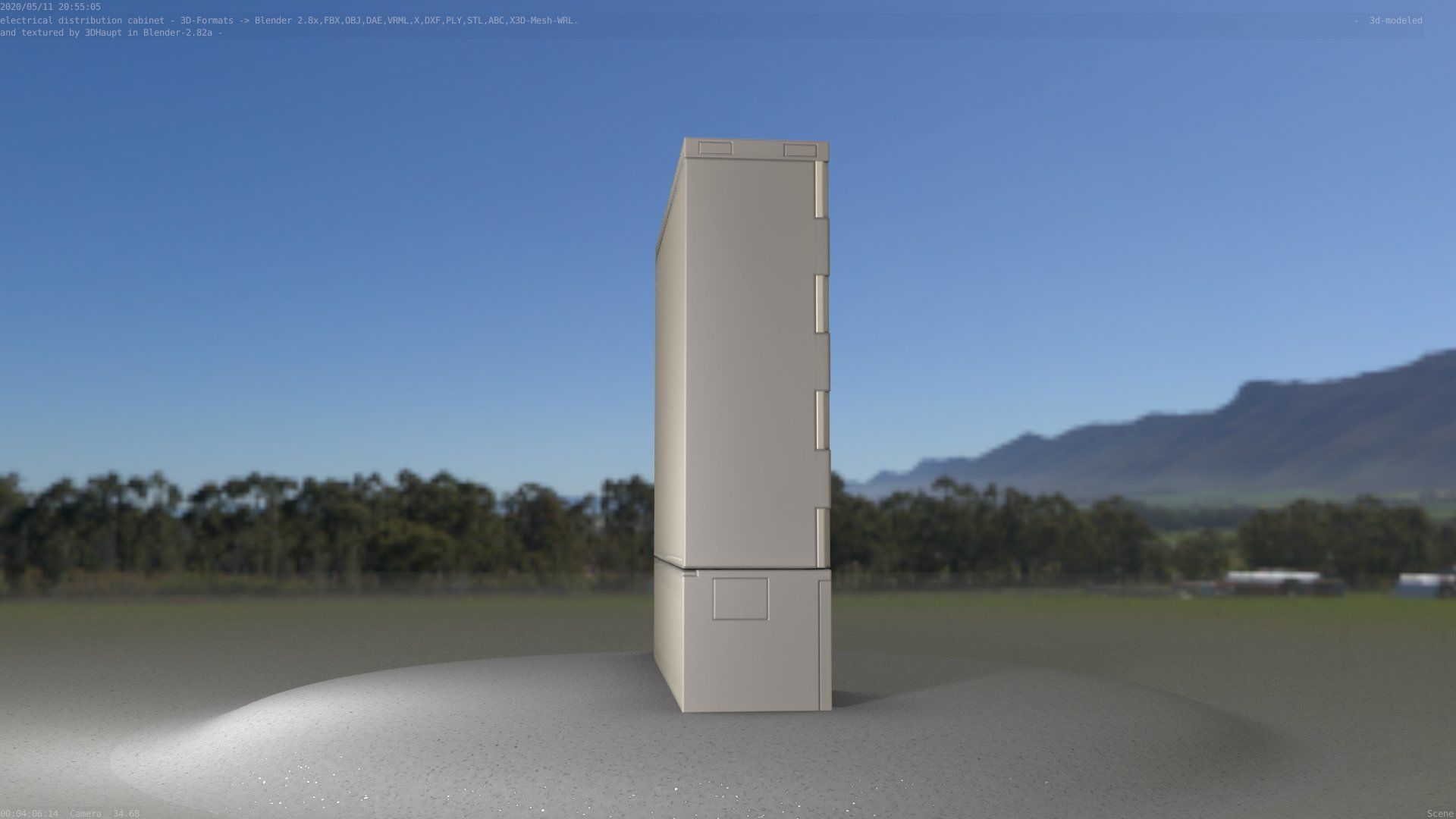Electrical Distribution Cabinet 60 Low-poly 3D model_22