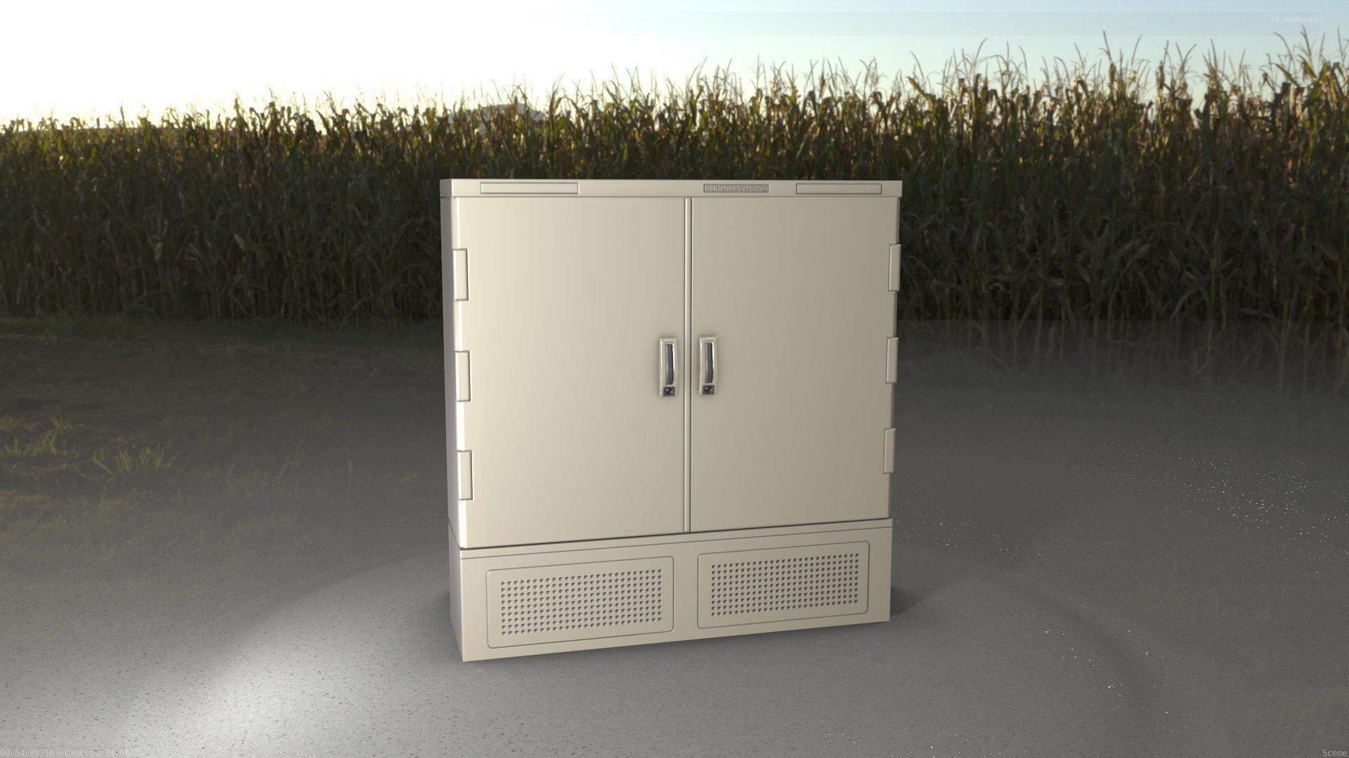 Electrical Distribution Cabinet 60 Low-poly 3D model_93
