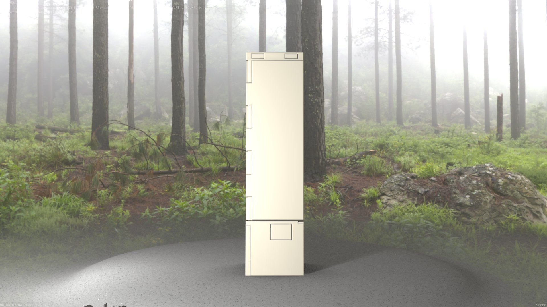 Electrical Distribution Cabinet 60 Low-poly 3D model_33