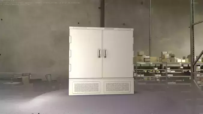 Electrical Distribution Cabinet 60 Low-poly 3D model
