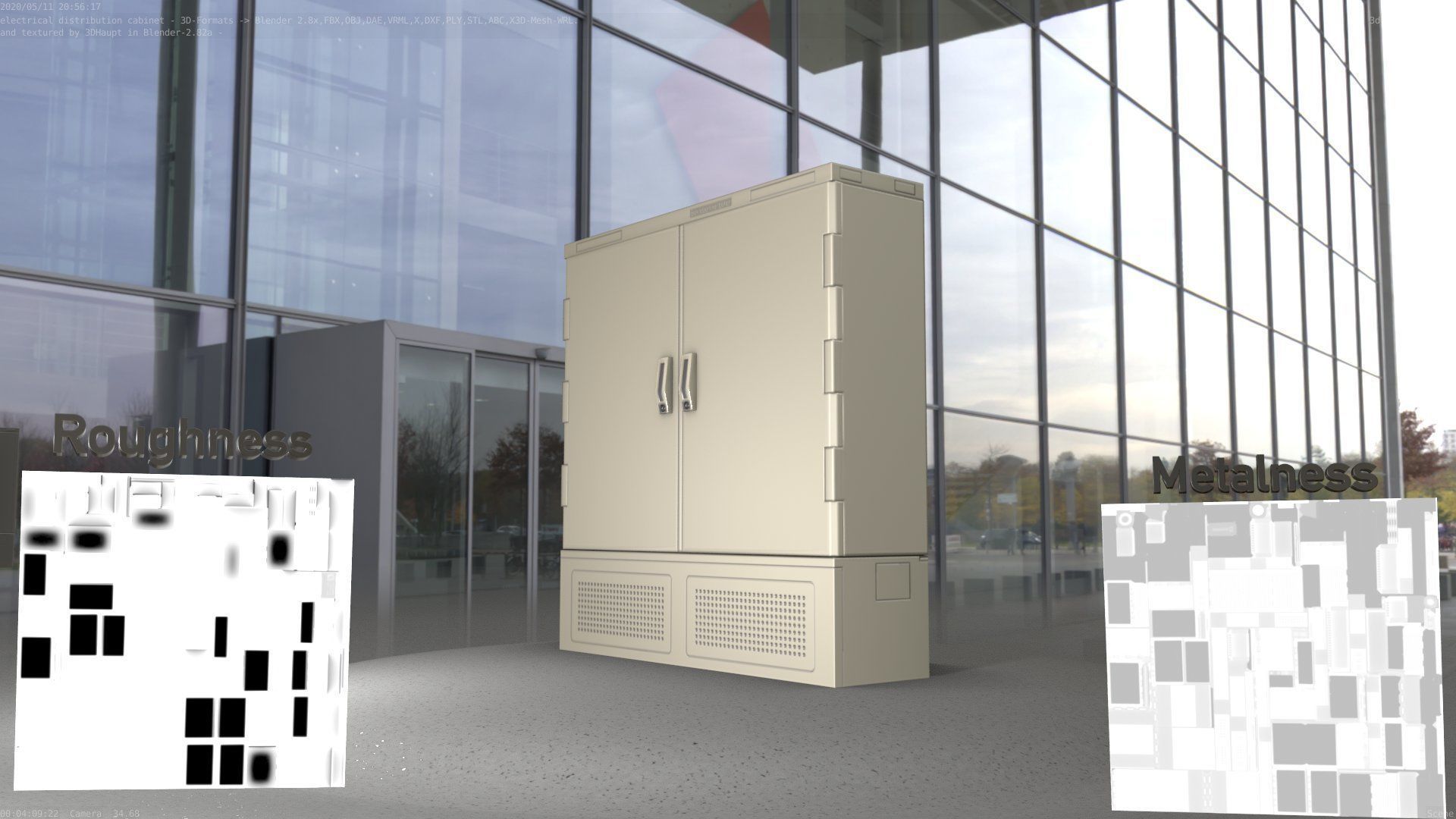 Electrical Distribution Cabinet 60 Low-poly 3D model_99