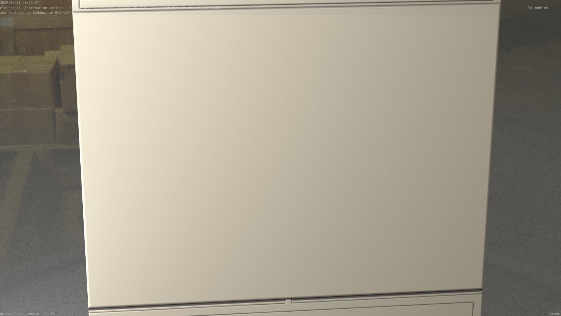 Electrical Distribution Cabinet 60 Low-poly 3D model_57