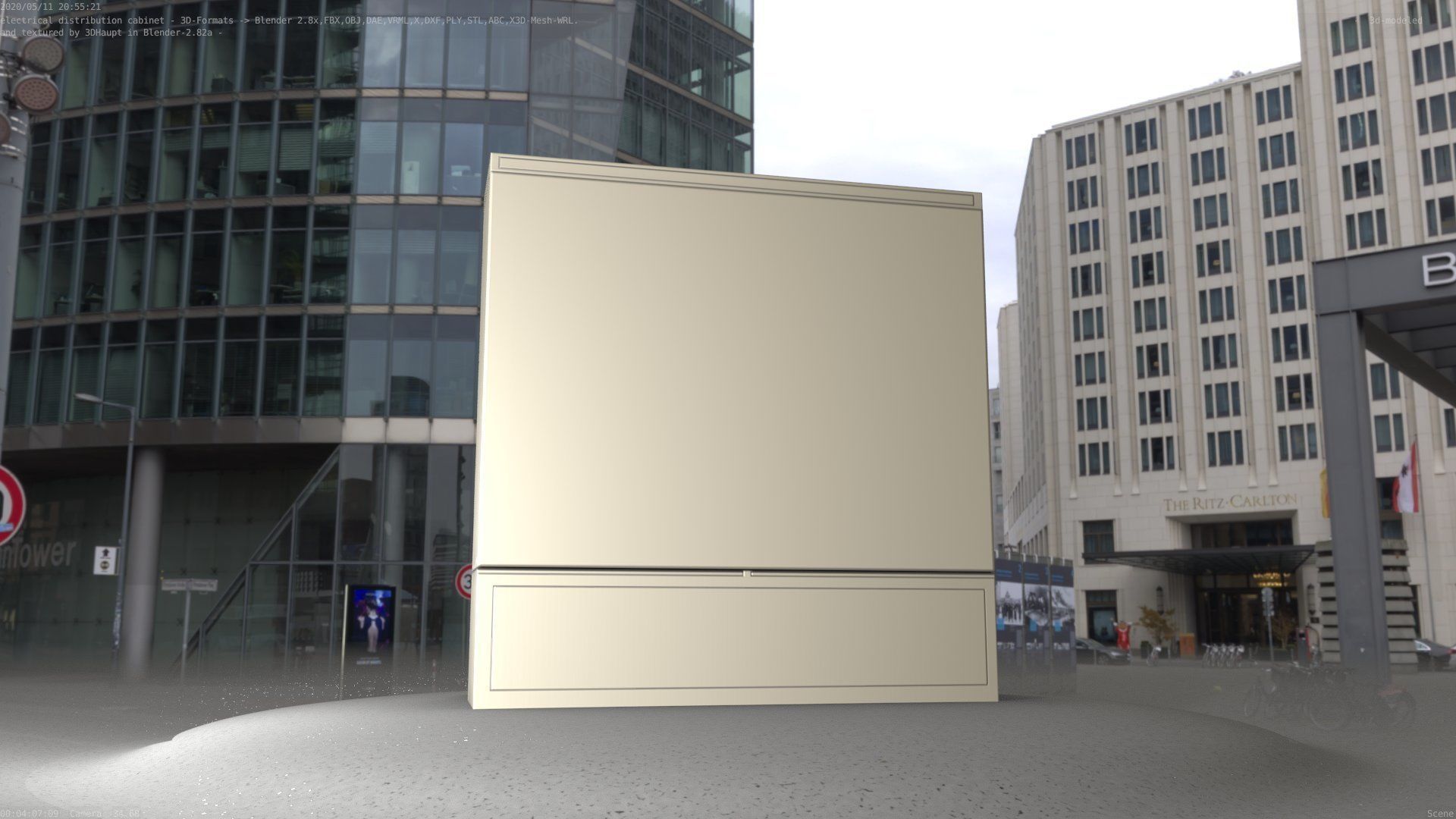 Electrical Distribution Cabinet 60 Low-poly 3D model_38
