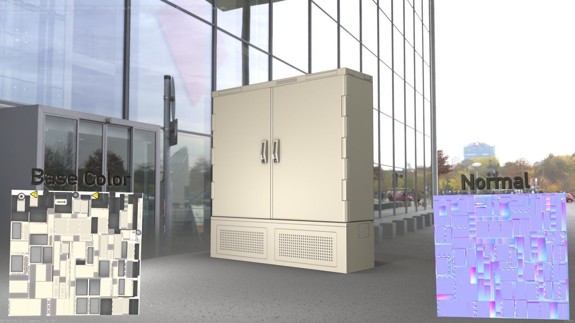 Electrical Distribution Cabinet 60 Low-poly 3D model_98