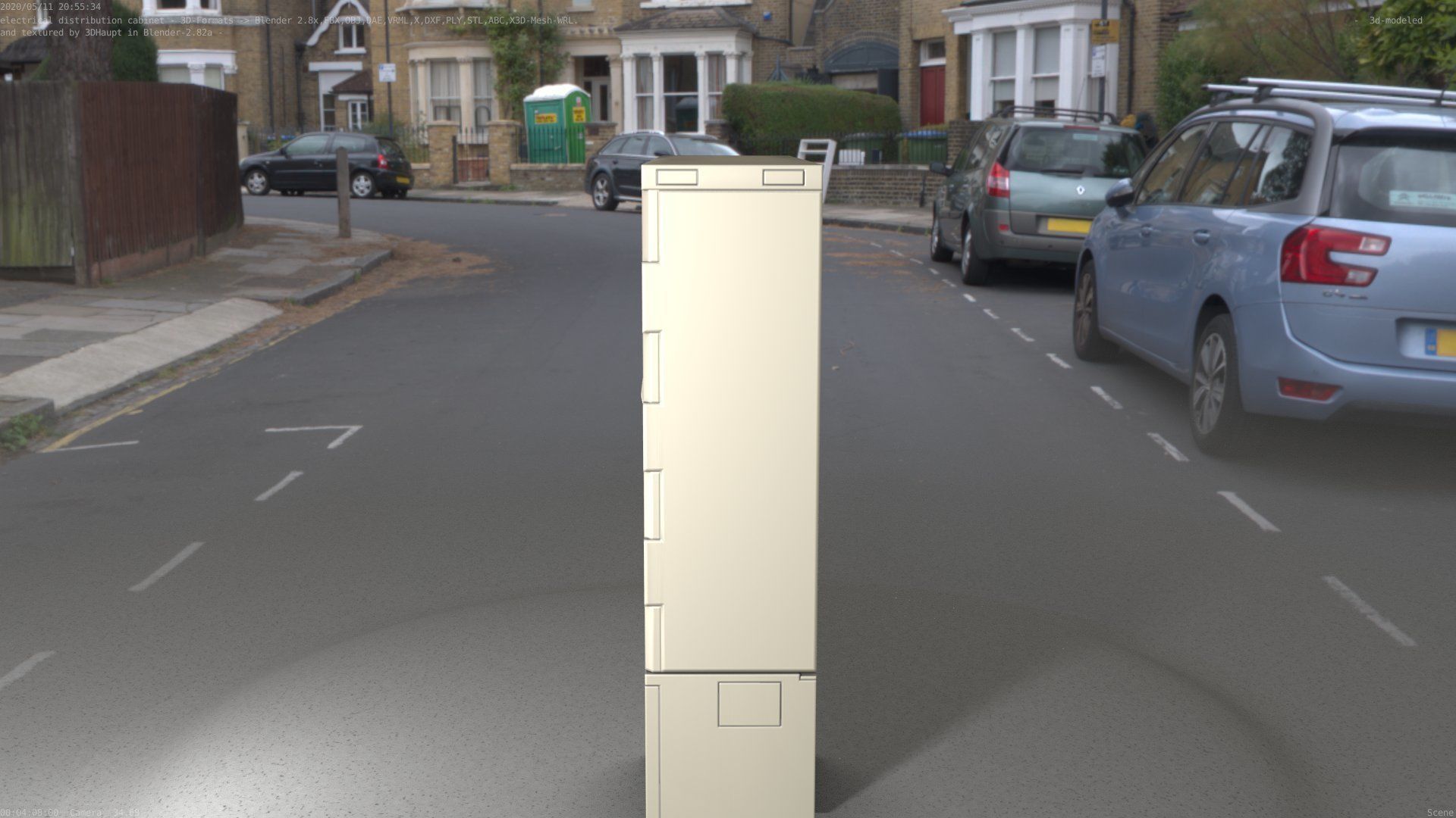 Electrical Distribution Cabinet 60 Low-poly 3D model_53