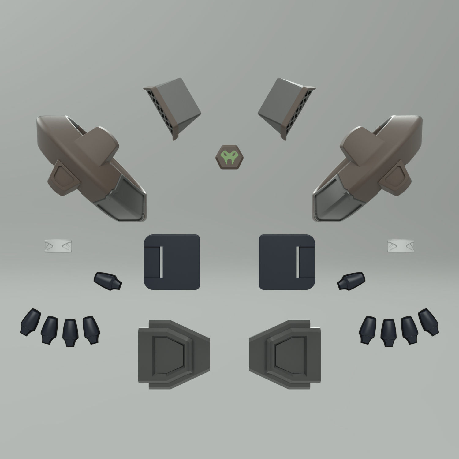 Valorant Viper accessories 3D models set 3D print model_0