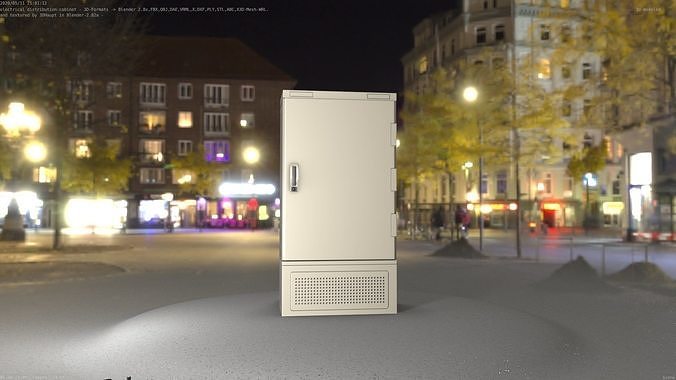 Electrical Distribution Cabinet 64 Low-poly 3D model