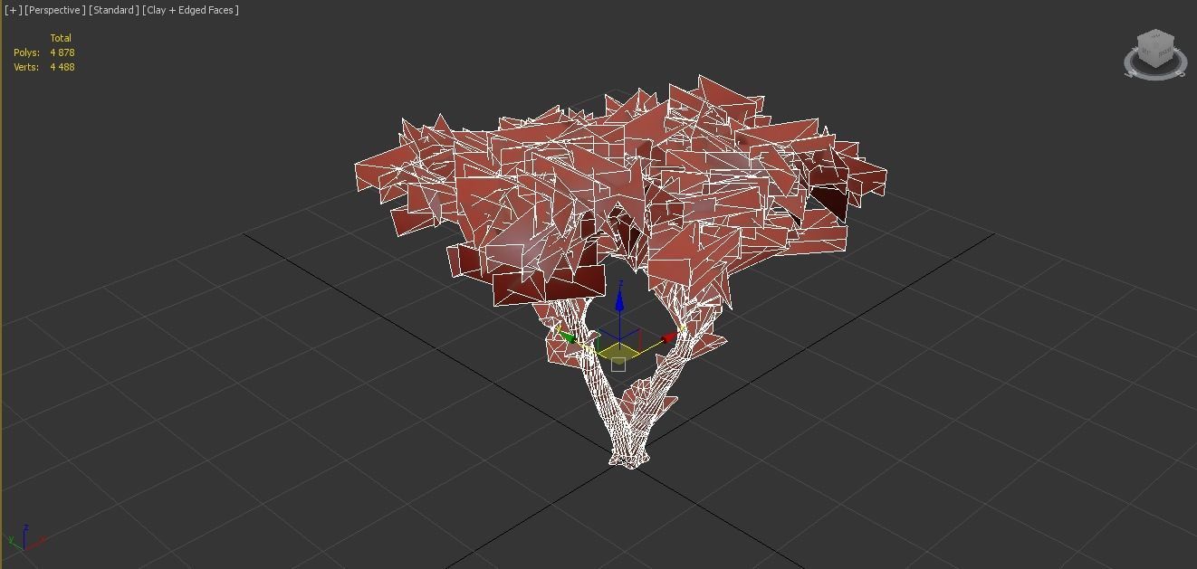 Monterey Cypress Winter Tree Low-poly 3D model_6