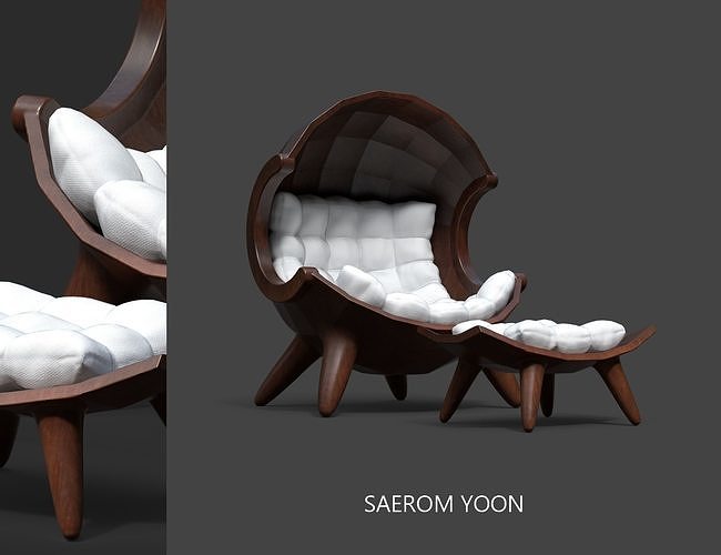 Segment chair by Sae Rom Yoon Low-poly 3D model