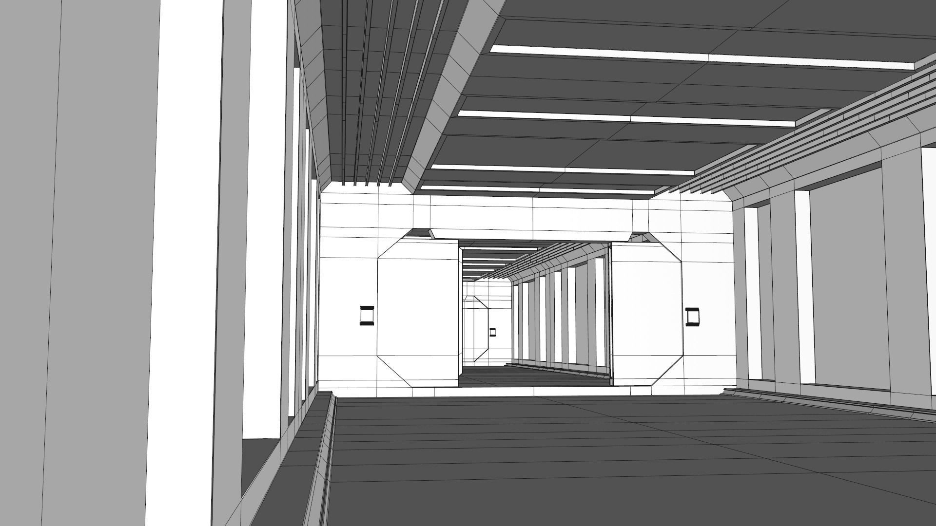 Sci Fi Corridor 3D model_18