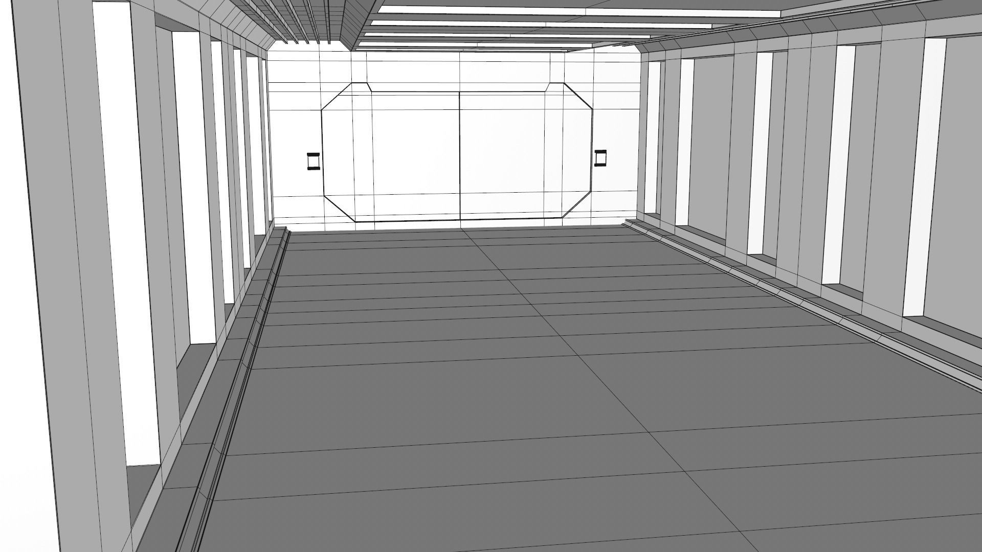 Sci Fi Corridor 3D model_11