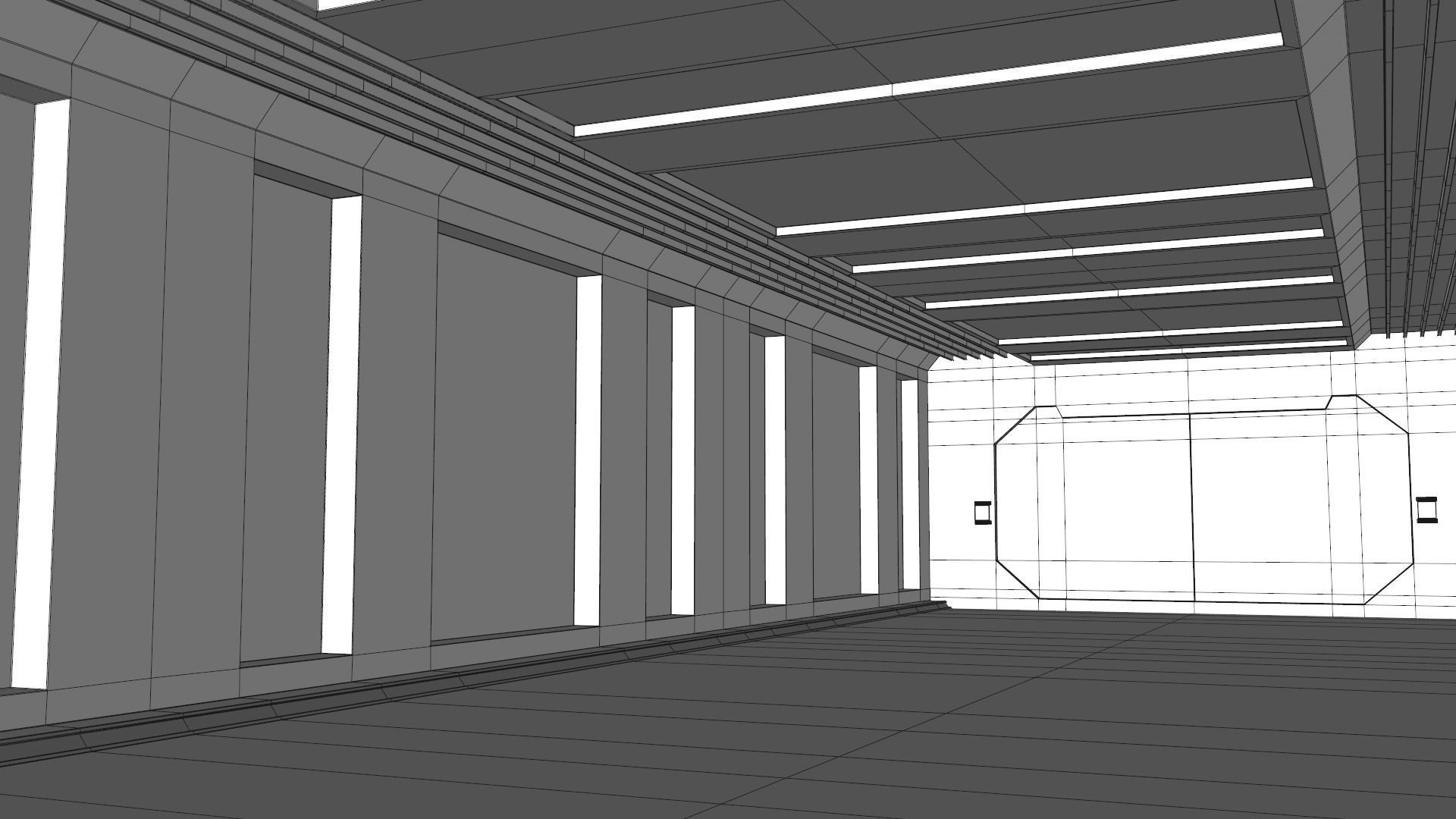 Sci Fi Corridor 3D model_12