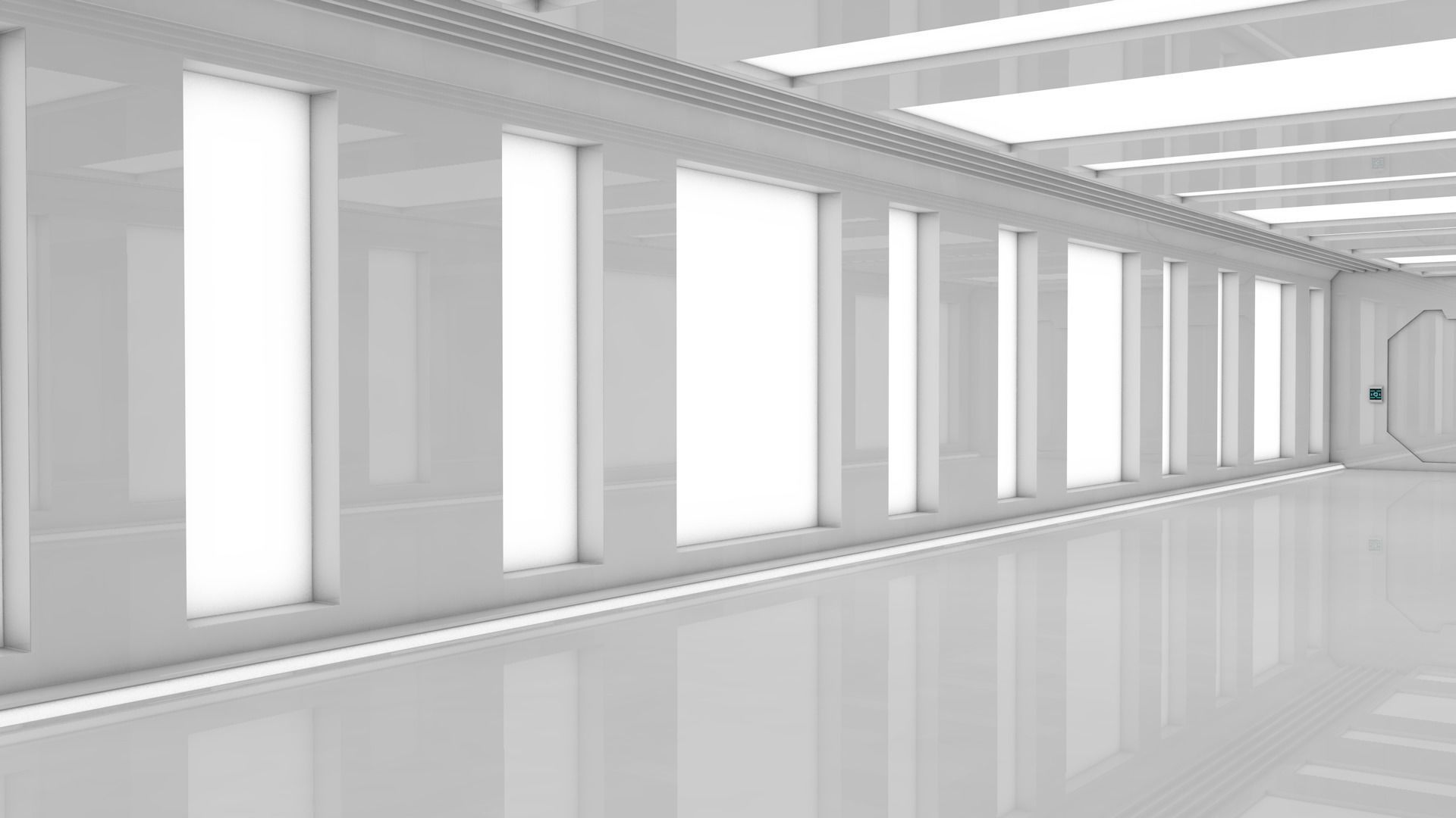 Sci Fi Corridor 3D model_6