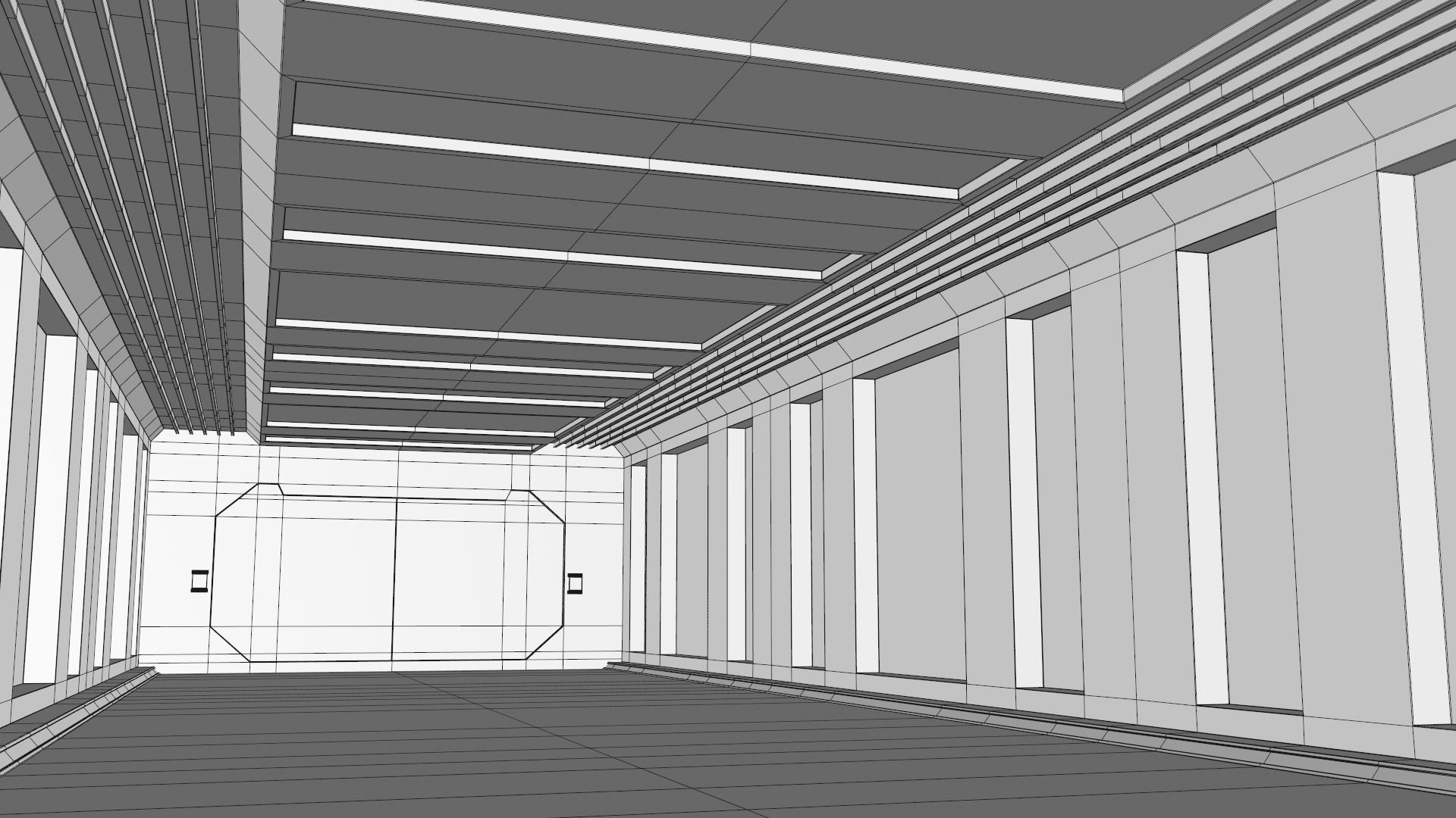 Sci Fi Corridor 3D model_13