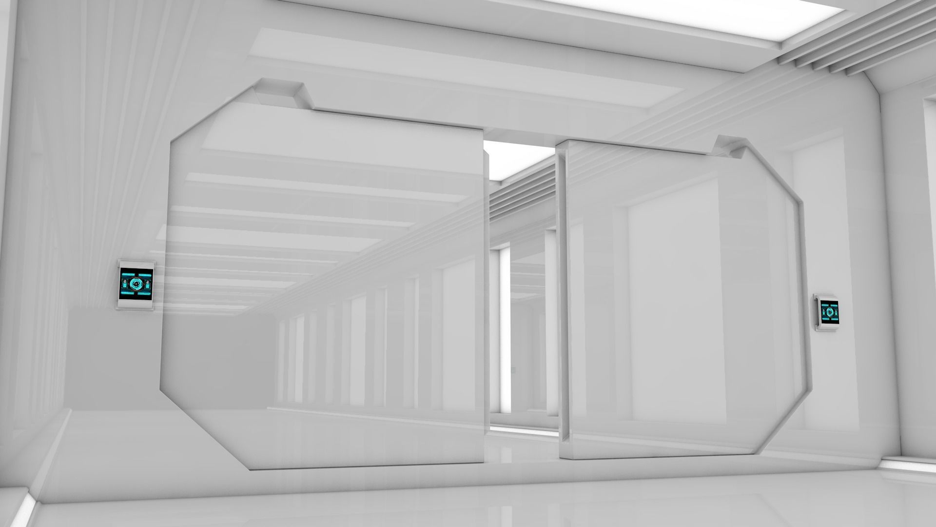 Sci Fi Corridor 3D model_10