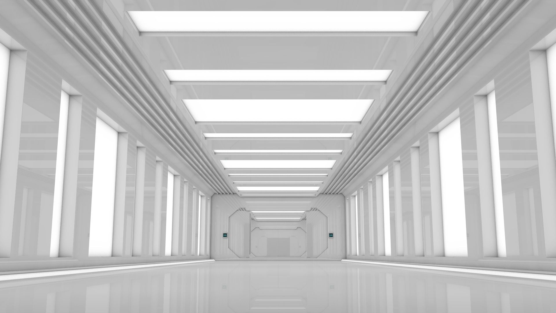 Sci Fi Corridor 3D model_4