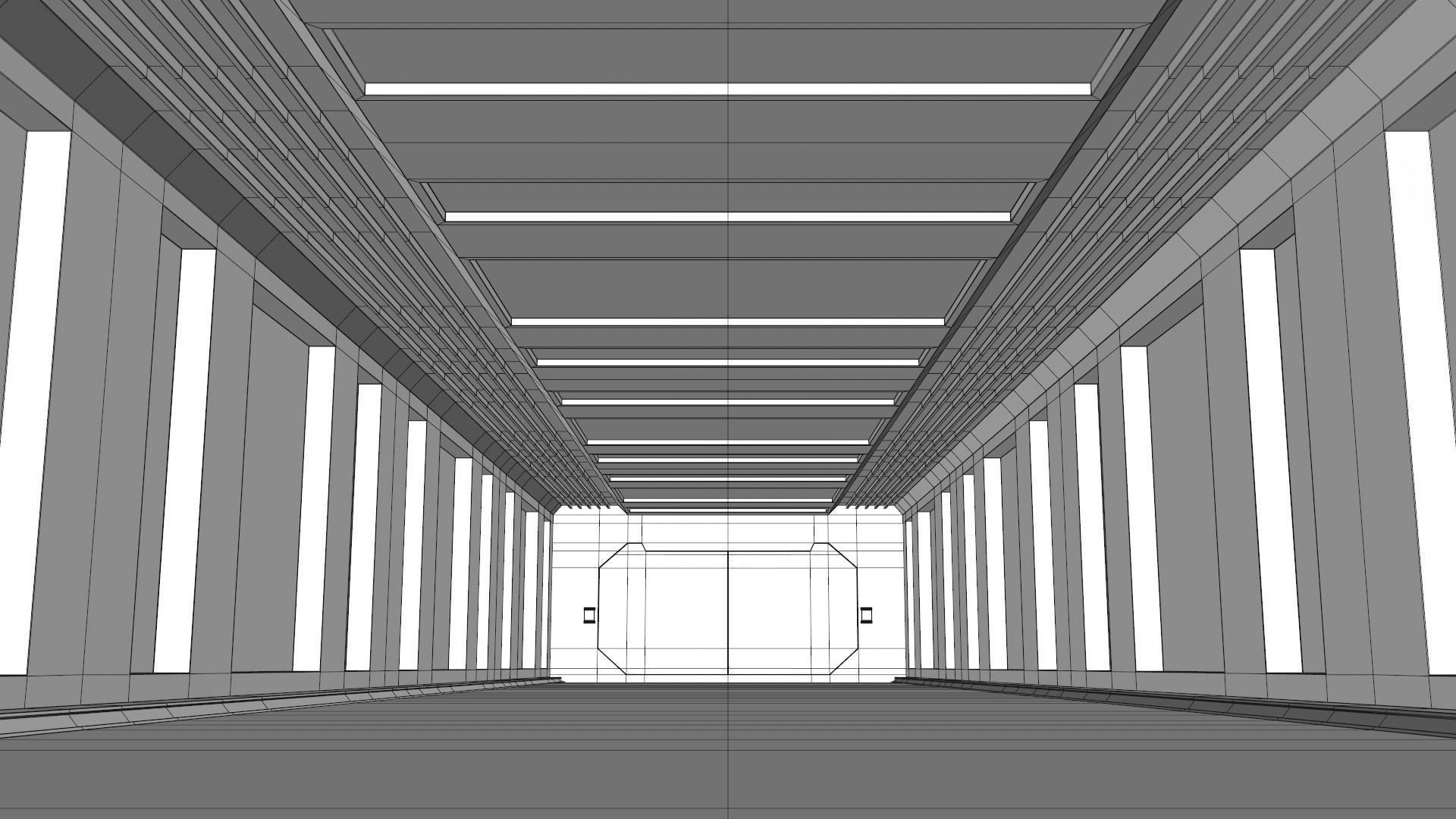Sci Fi Corridor 3D model_17