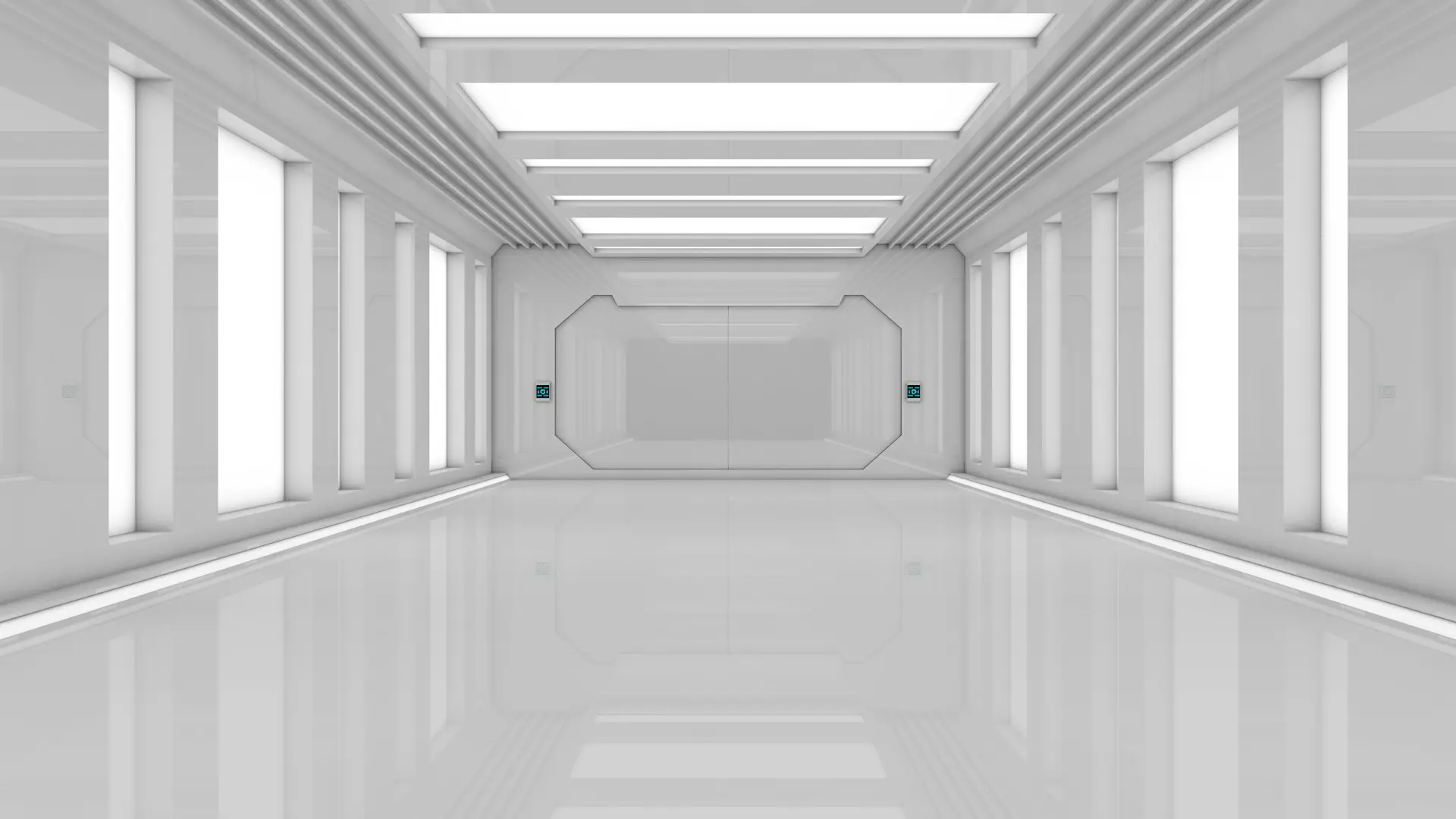 Sci Fi Corridor 3D model_0
