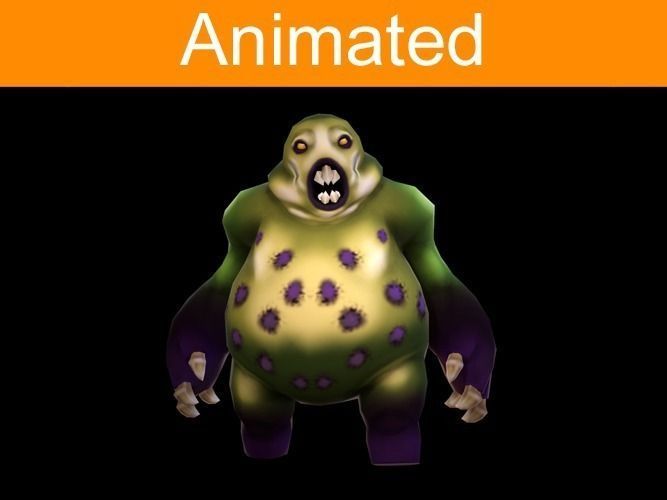 Character Fat Low-poly 3D model_0