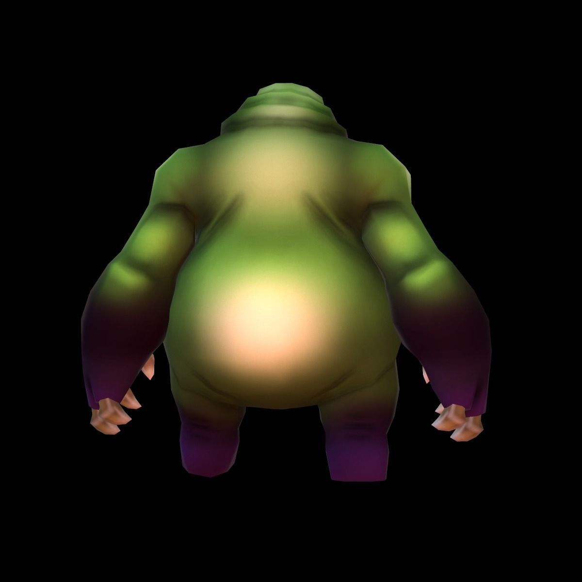 Character Fat Low-poly 3D model_4