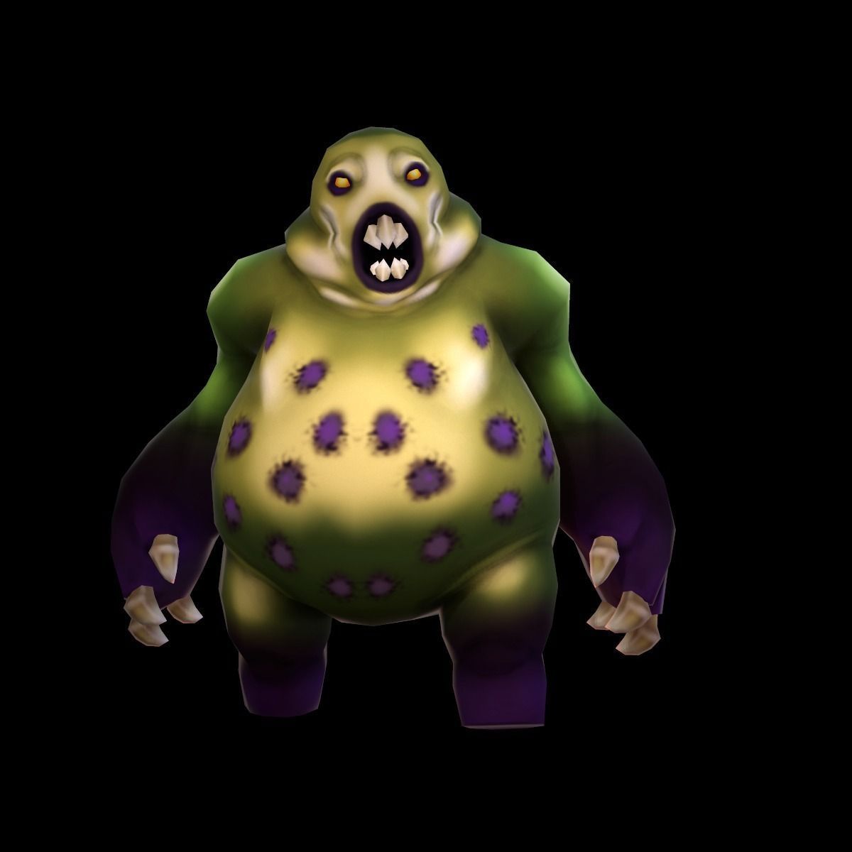 Character Fat Low-poly 3D model_2