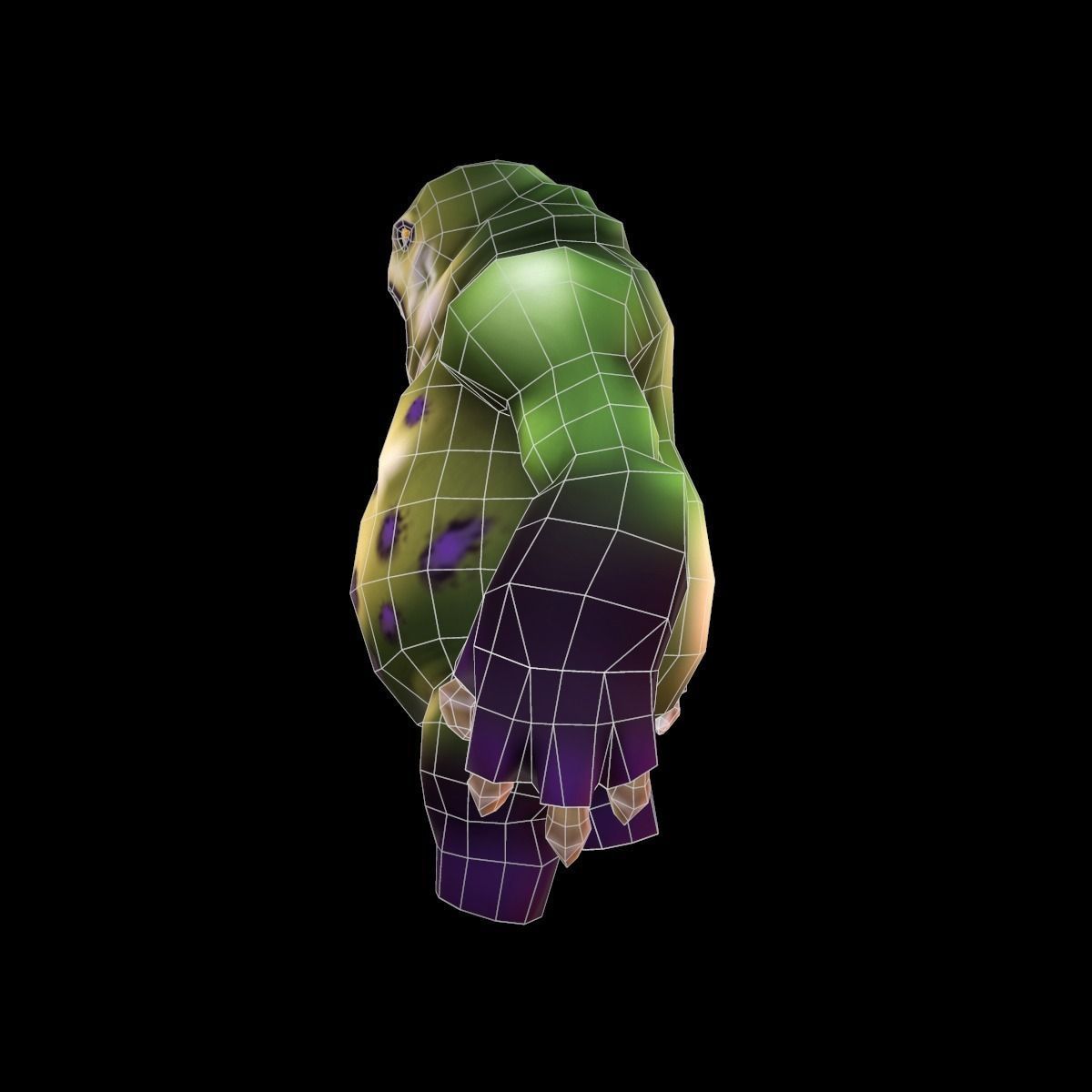 Character Fat Low-poly 3D model_6