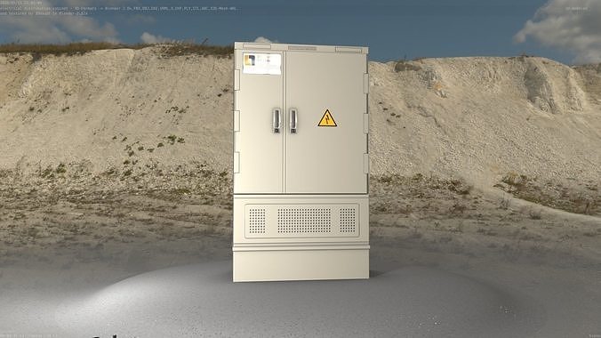 Electrical Distribution Cabinet 67 Low-poly 3D model