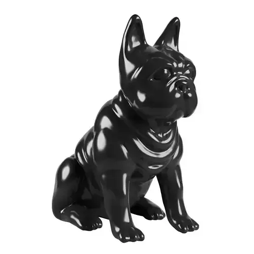 Black Bulldog Statuette - D3232