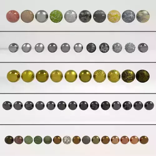 60 Metal Materials for Cinema4d Octane Render Texture